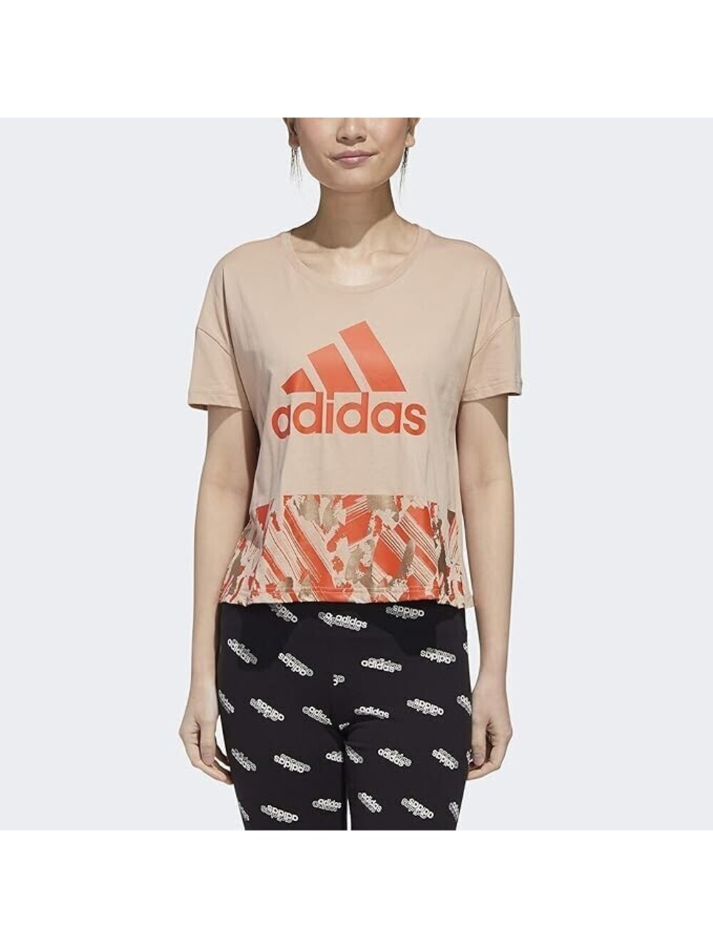 Adidas Women's X Zoe Saldana Collection Crop Tee Size M